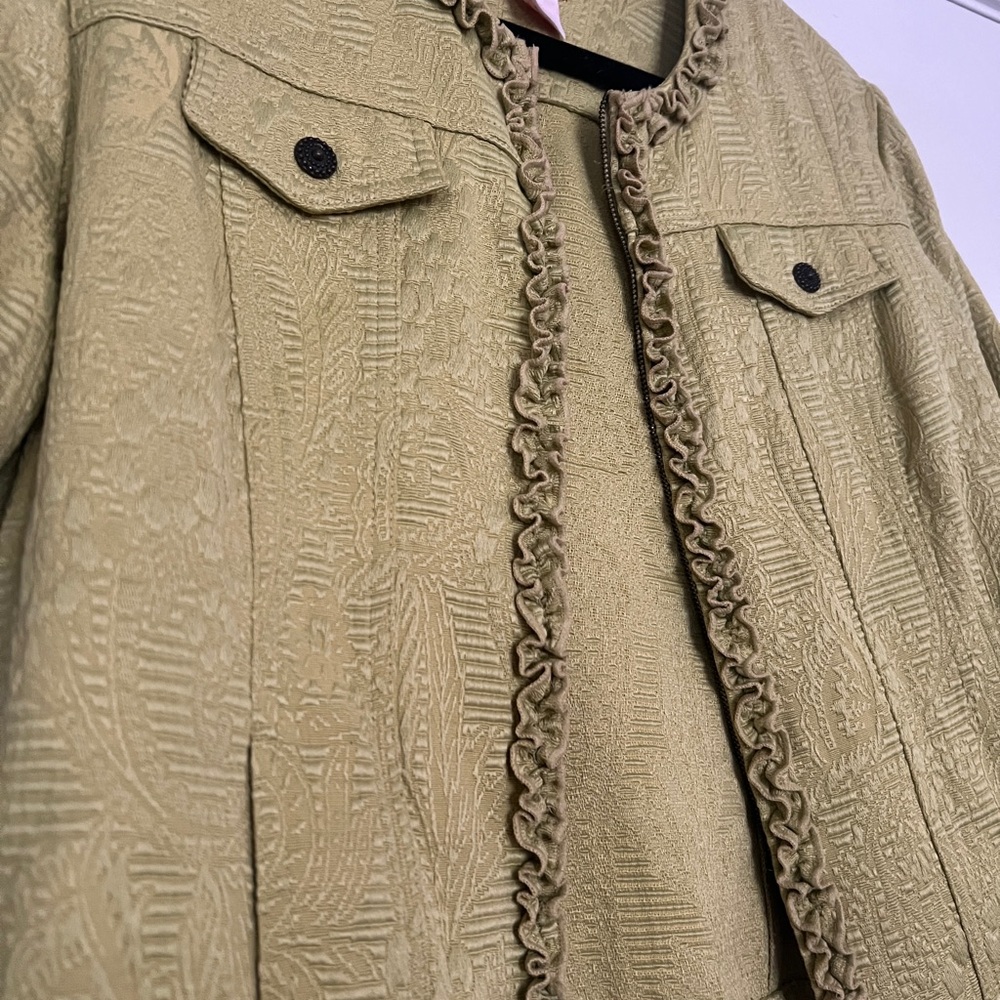 Ruby Rd. Olive Textured Jacket - image 2